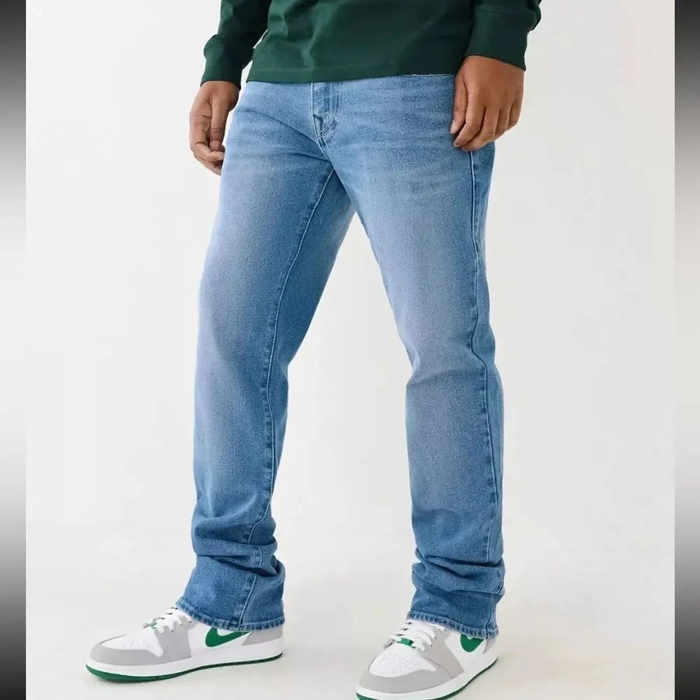 NWT True Religion Men's Ricky Straight Flap Jeans  Medium Maze Runner size 34‎
